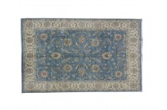 Dywan Ziegler Arijana Classic 100% wełna kamienowana ręcznie tkany luksusowy 200x300cm niebieski ornamenty