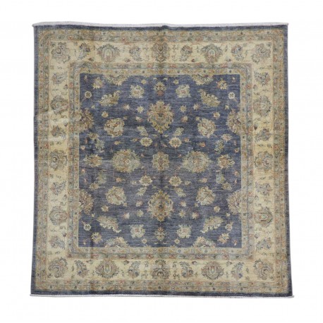 Dywan Ziegler Arijana Classic 100% wełna kamienowana ręcznie tkany luksusowy kwadratowy 200x200cm fioletowy ornamenty