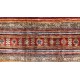 Dywan Ziegler Arijana Shaal 100% wełna kamienowana ręcznie tkany luksusowy 130x190cm czerwonyw pasy