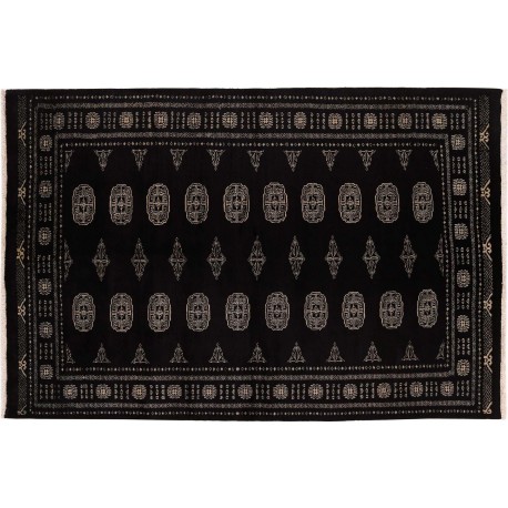 Buchara dywan ręcznie tkany z Pakistanu 100% wełna czarny ok 140x200cm