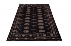 Oryginalny dywan Buchara z Pakistanu 100% wełna 140x200cm czarny