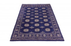 Oryginalny dywan Buchara z Pakistanu 100% wełna 140x200cm niebieski