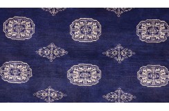 Oryginalny dywan Buchara z Pakistanu 100% wełna 140x200cm niebieski