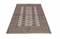 Oryginalny dywan Buchara z Pakistanu 100% wełna 140x200cm szary