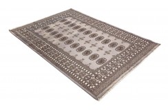 Oryginalny dywan Buchara z Pakistanu 100% wełna 140x200cm szary