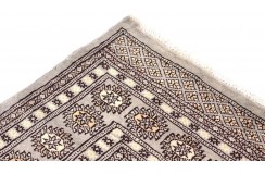 Oryginalny dywan Buchara z Pakistanu 100% wełna 140x200cm szary