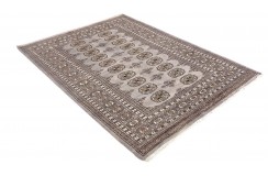 Oryginalny dywan Buchara z Pakistanu 100% wełna 120x180cm szary
