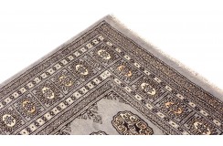 Oryginalny dywan Buchara z Pakistanu 100% wełna 120x180cm szary