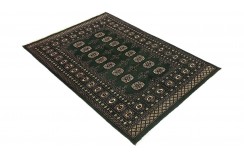 Oryginalny dywan Buchara z Pakistanu 100% wełna 120x180cm zielony