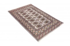 Oryginalny dywan Buchara z Pakistanu 100% wełna 90x160cm szary