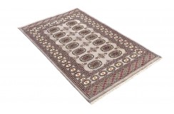 Oryginalny dywan Buchara z Pakistanu 100% wełna 90x160cm szary