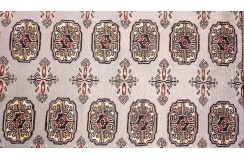 Oryginalny dywan Buchara z Pakistanu 100% wełna 90x160cm szary