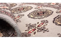 Oryginalny dywan Buchara z Pakistanu 100% wełna 90x160cm szary