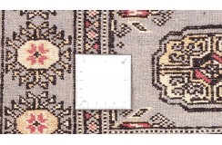 Oryginalny dywan Buchara z Pakistanu 100% wełna 90x160cm szary