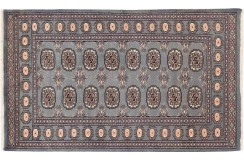 Buchara dywan ręcznie tkany z Pakistanu 100% wełna szary ok 90x160cm