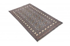 Oryginalny dywan Buchara z Pakistanu 100% wełna 90x160cm szary
