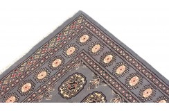 Oryginalny dywan Buchara z Pakistanu 100% wełna 90x160cm szary
