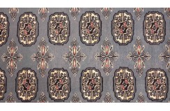 Oryginalny dywan Buchara z Pakistanu 100% wełna 90x160cm szary