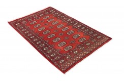 Oryginalny dywan Buchara z Pakistanu 100% wełna 100x150cm czerwony