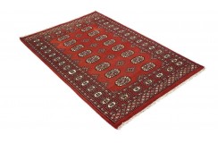 Oryginalny dywan Buchara z Pakistanu 100% wełna 100x150cm czerwony
