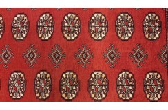 Oryginalny dywan Buchara z Pakistanu 100% wełna 100x150cm czerwony