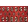 Oryginalny dywan Buchara z Pakistanu 100% wełna 100x150cm czerwony