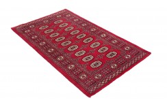 Oryginalny dywan Buchara z Pakistanu 100% wełna 100x150cm czerwony