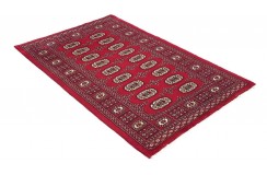 Oryginalny dywan Buchara z Pakistanu 100% wełna 100x150cm czerwony
