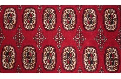 Oryginalny dywan Buchara z Pakistanu 100% wełna 100x150cm czerwony