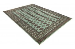 Oryginalny dywan Buchara z Pakistanu 100% wełna 200x270cm zielony