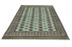 Oryginalny dywan Buchara z Pakistanu 100% wełna 200x270cm zielony