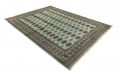 Oryginalny dywan Buchara z Pakistanu 100% wełna 200x270cm zielony