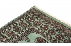 Oryginalny dywan Buchara z Pakistanu 100% wełna 200x270cm zielony