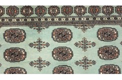 Oryginalny dywan Buchara z Pakistanu 100% wełna 200x270cm zielony