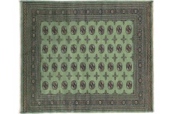 Buchara dywan ręcznie tkany z Pakistanu 100% wełna zielony ok 200x250cm