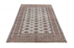 Oryginalny dywan Buchara z Pakistanu 100% wełna 160x230cm szary
