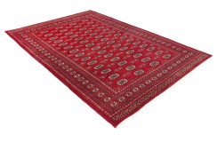 Oryginalny dywan Buchara z Pakistanu 100% wełna 200x250cm czerwony