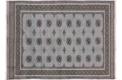 Buchara dywan ręcznie tkany z Pakistanu 100% wełna szary ok 170x230cm