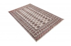 Oryginalny dywan Buchara z Pakistanu 100% wełna 140x220cm szary