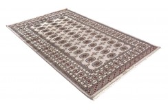 Oryginalny dywan Buchara z Pakistanu 100% wełna 140x220cm szary