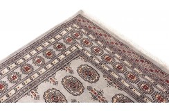 Oryginalny dywan Buchara z Pakistanu 100% wełna 140x220cm szary