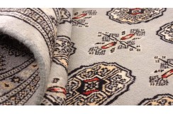 Oryginalny dywan Buchara z Pakistanu 100% wełna 140x220cm szary