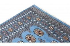 Oryginalny dywan Buchara z Pakistanu 100% wełna 170x230cm niebieski