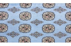 Oryginalny dywan Buchara z Pakistanu 100% wełna 170x230cm niebieski