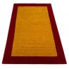 Gładki 100% wełniany dywan Gabbeh Handloom złoty czerwony 120x180cm deseń