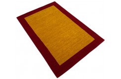 100% wełna gruby dywan handloom z Indii złoty 120x180cm
