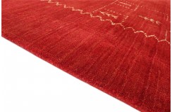 100% wełna gruby dywan handloom z indii czerwony 200x300cm