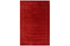 Gładki 100% wełniany dywan Gabbeh Lori Handloom czerwony 170x240cm etniczne wzory