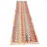 Etniczny kilim kolorowy z Afganistanu dzieło Chobi nomadyczny 80x400cm