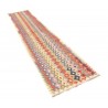 Etniczny kilim kolorowy z Afganistanu dzieło Chobi nomadyczny 80x400cm